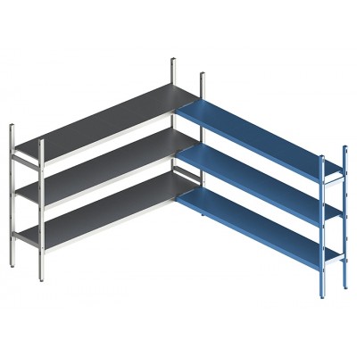 Стеллаж модульный угловой дополнительный POLAIR LOAD.ME INOX 16AL.3IN30.08C