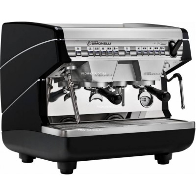 Профессиональная кофемашина Nuova Simonelli Appia II Compact 2Gr V 220V black+economizer (Высокая группа)