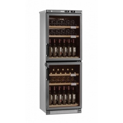 Отдельностоящий винный шкаф 51-100 бутылок Pozis ШВ-78 серибристый